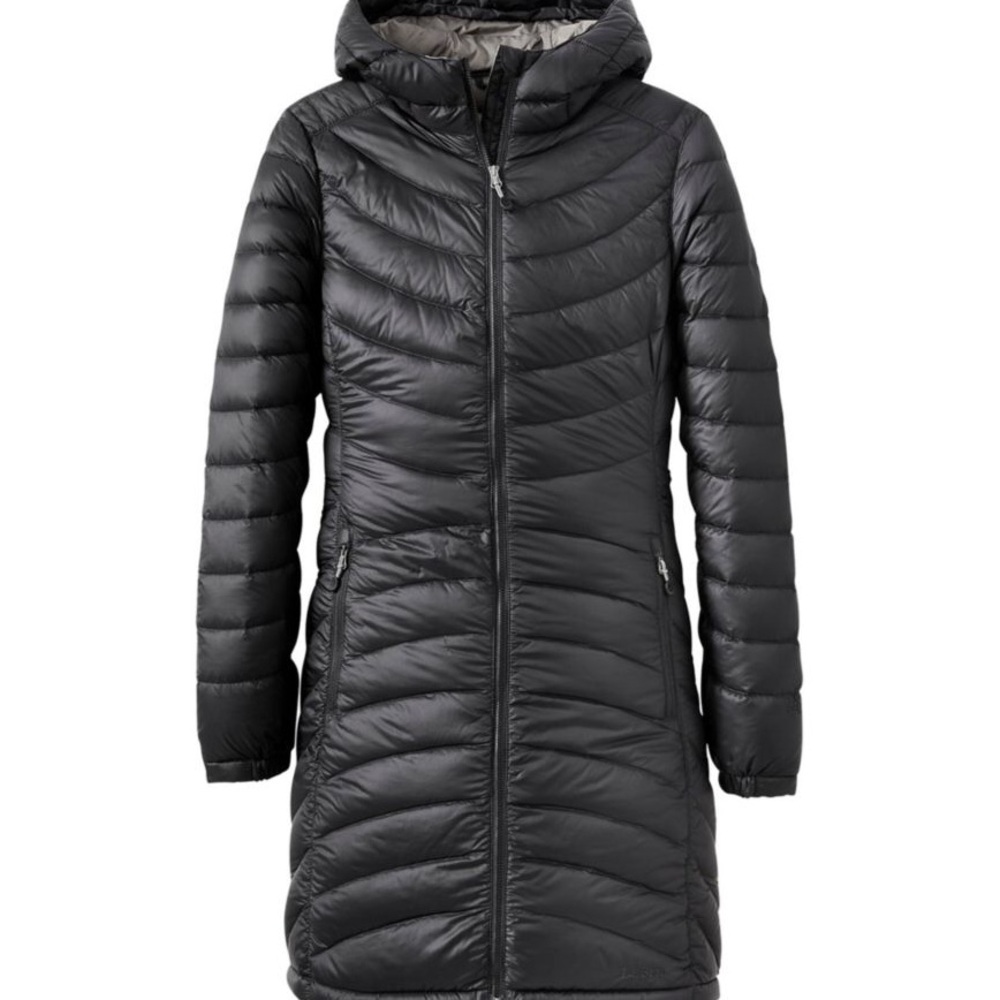 Women’s L.L. Bean Ultralight 850 Down Hooded Coat, Three Quarter Length